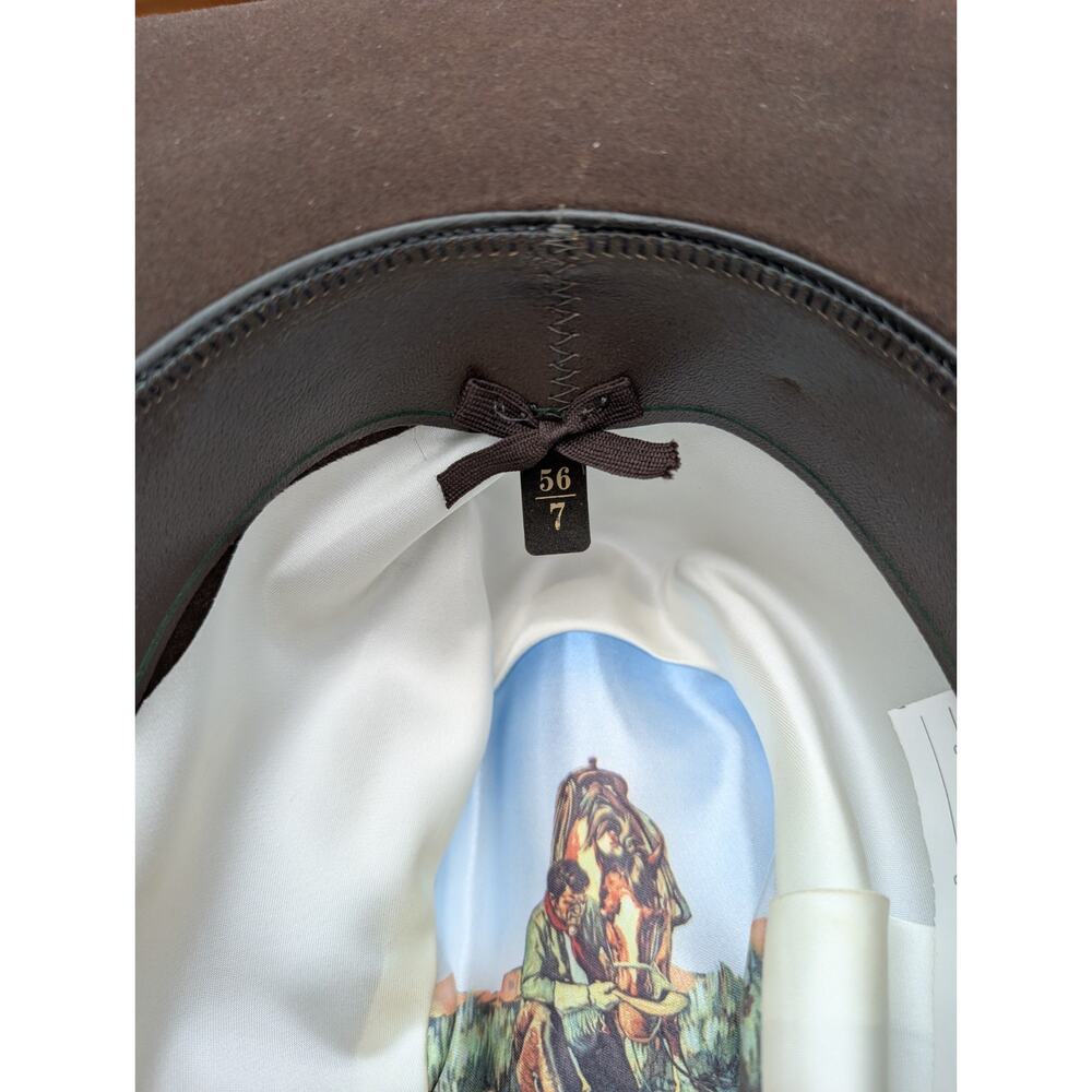 Stetson 4X Beaver Cowboy Hat Size 7 Regular Chocolate Brown Western Felt 4" Brim - Picture 9 of 14
